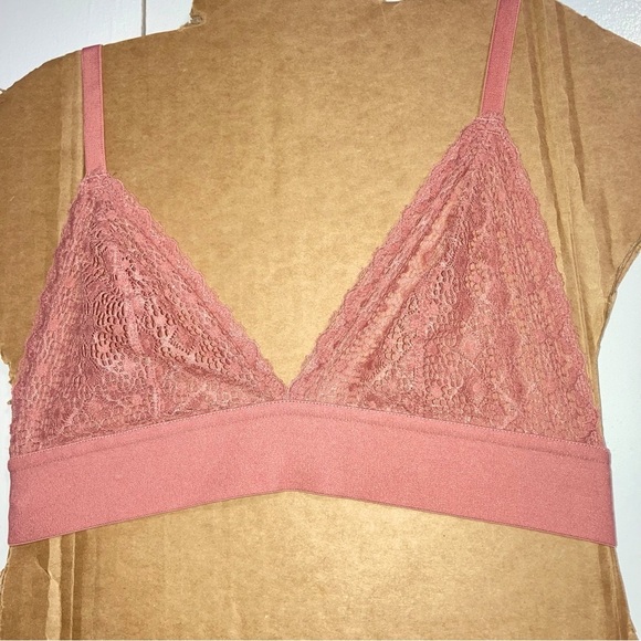 LIVELY Lace Bralette Dusty Rose Pink in Shell Bralette Size Small - Picture 3 of 13